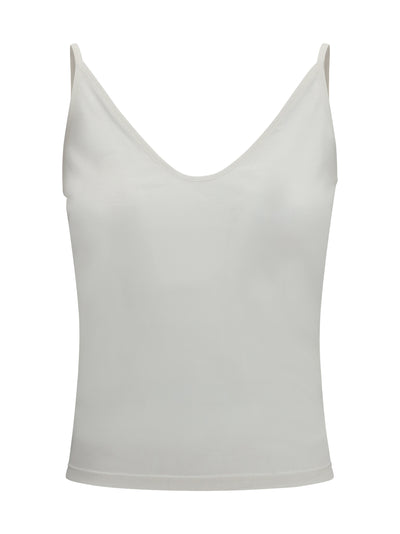 micro-rib silk jersey tank top