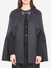 GUCCI 40 wool and silk cape with morsetto