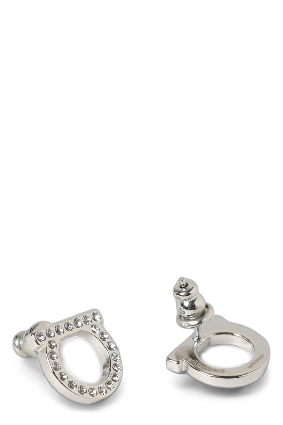 FERRAGAMO OS ferragamo gancini crystals earrings define the brands aesthetic through an ic