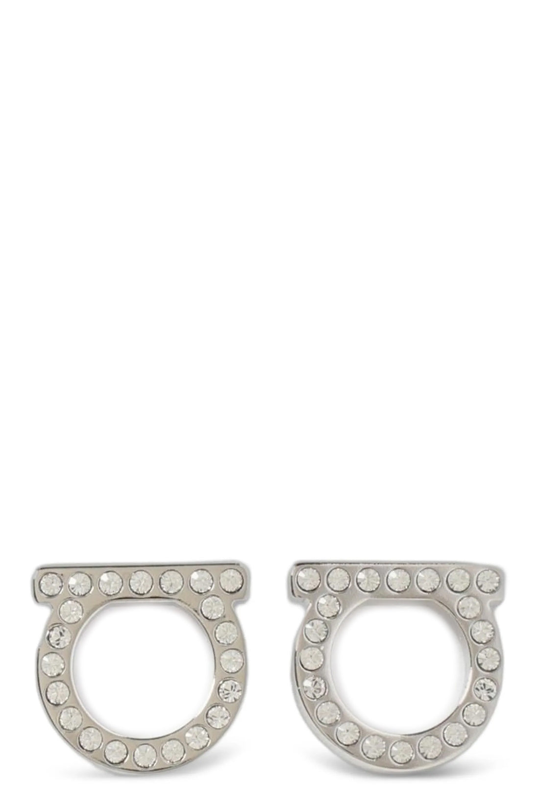 FERRAGAMO OS ferragamo gancini crystals earrings define the brands aesthetic through an ic
