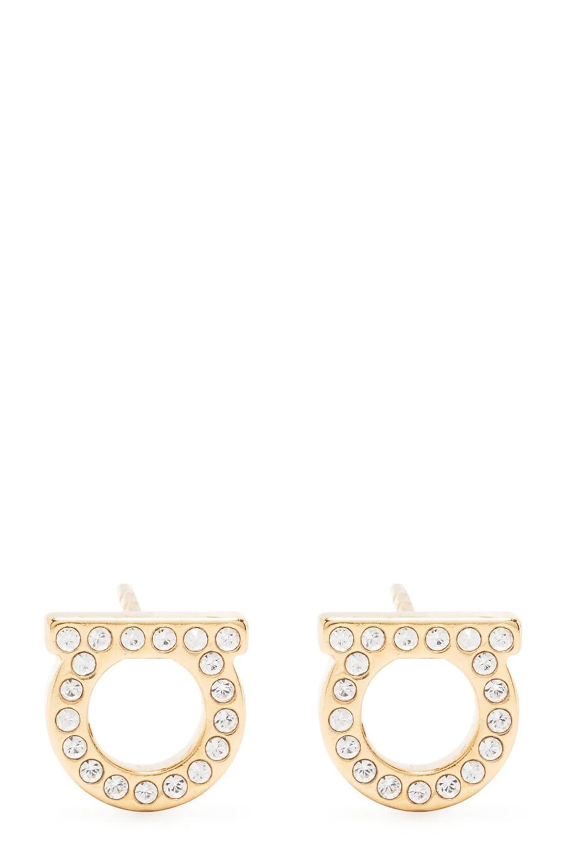 FERRAGAMO OS ferragamo gancini crystals lobe earrings embody craftsmanship excellence throu
