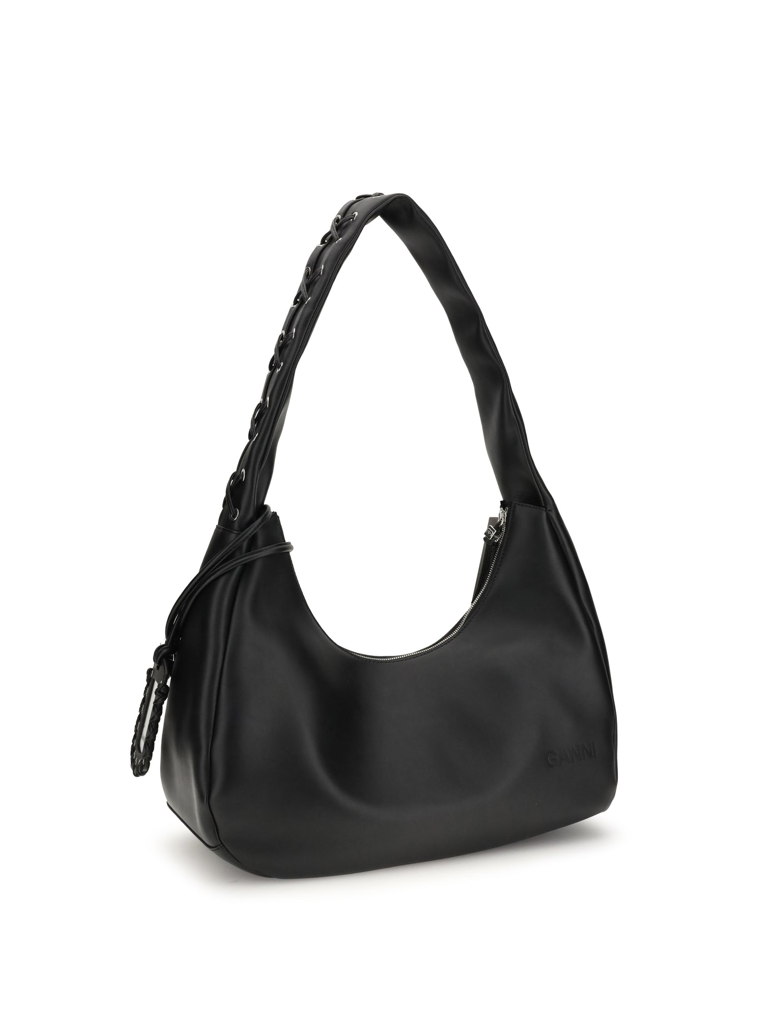 GANNI OS medium laces hobo bag