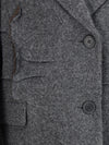 single-breasted shetland wool coat