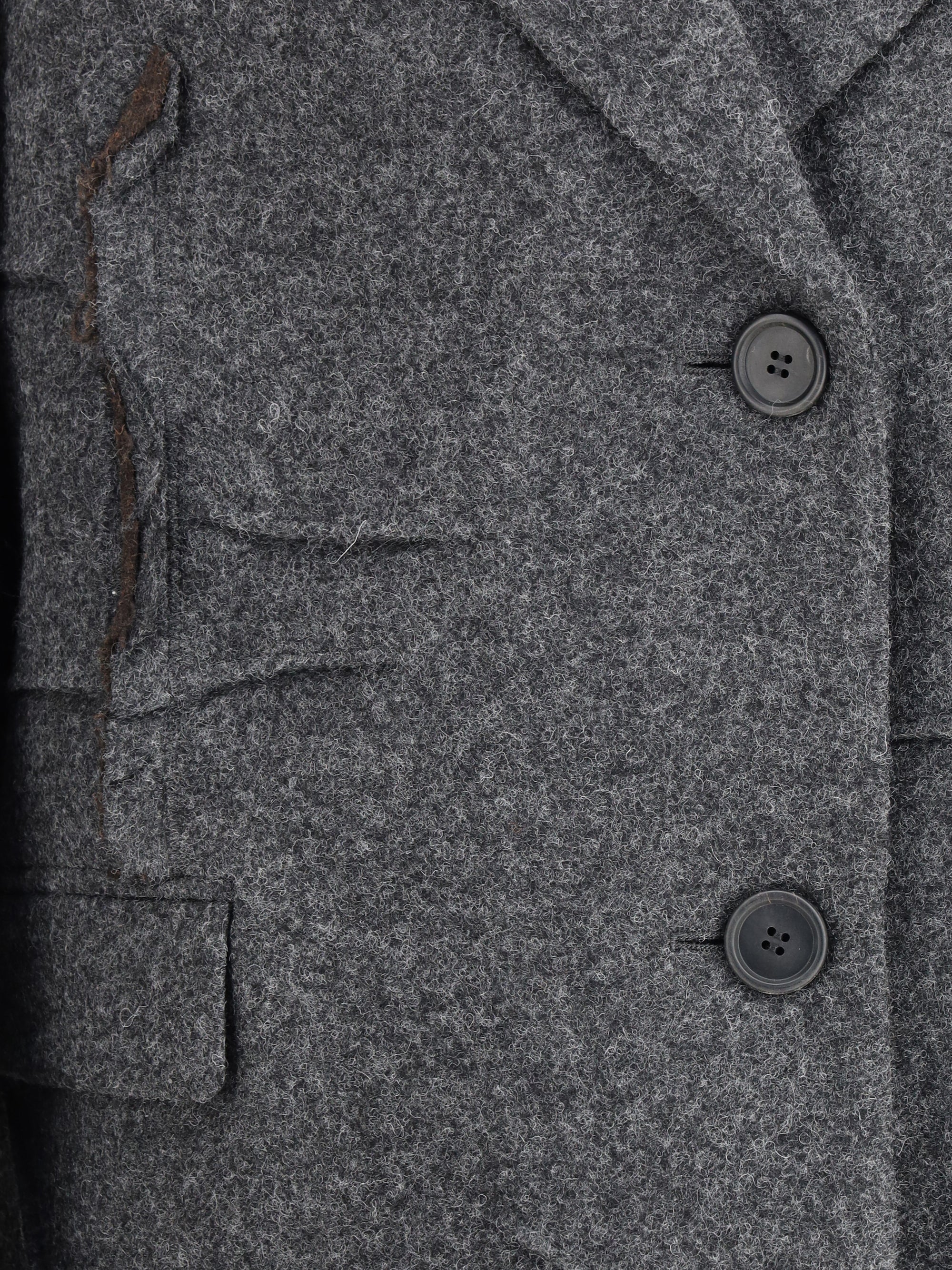 single-breasted shetland wool coat