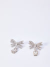 bow crystal drop earrings