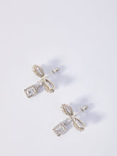 SELF PORTRAIT OS bow crystal drop earrings