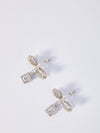 bow crystal drop earrings