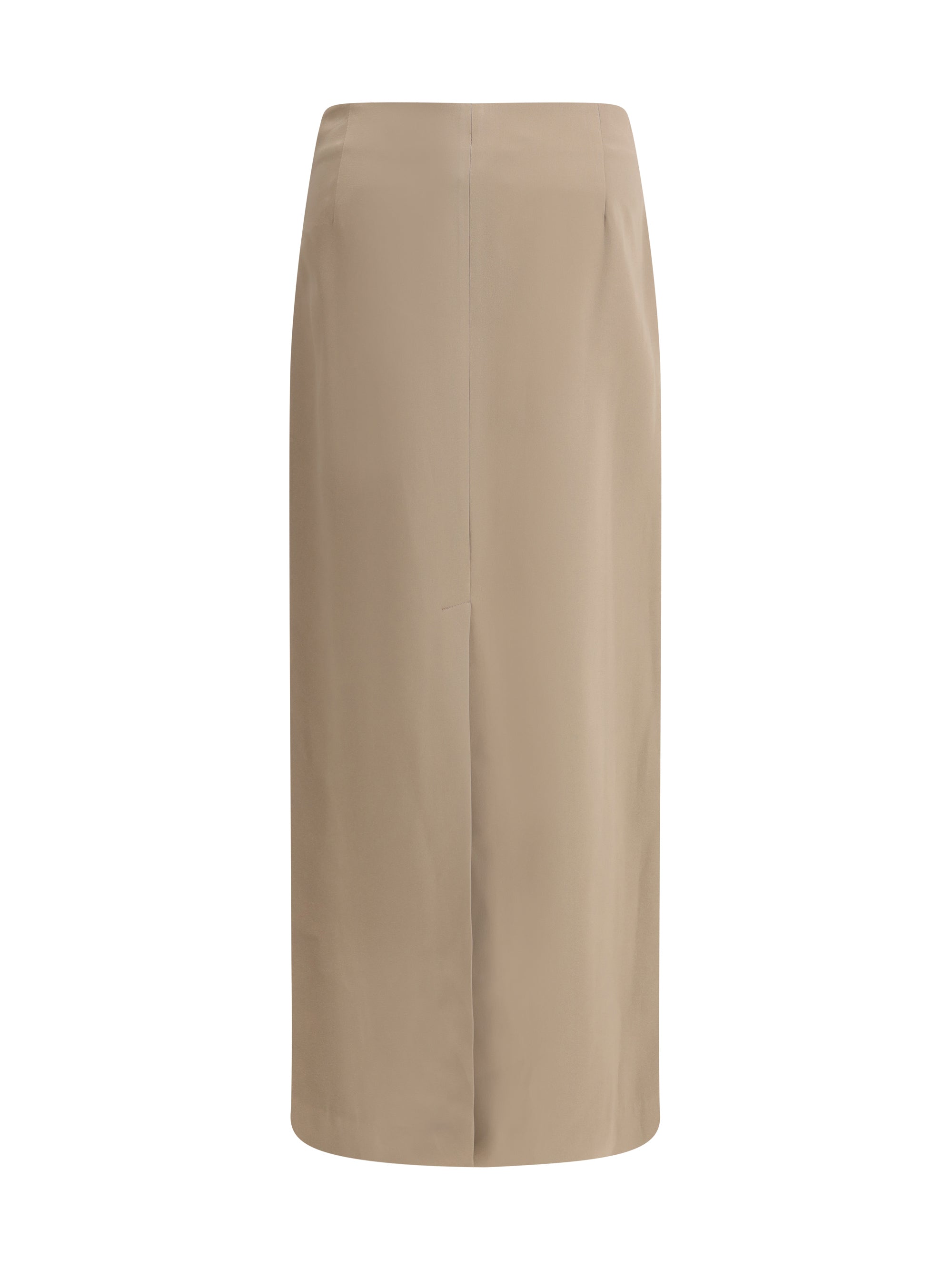 BRUNELLO CUCINELLI 44 satin midi skirt