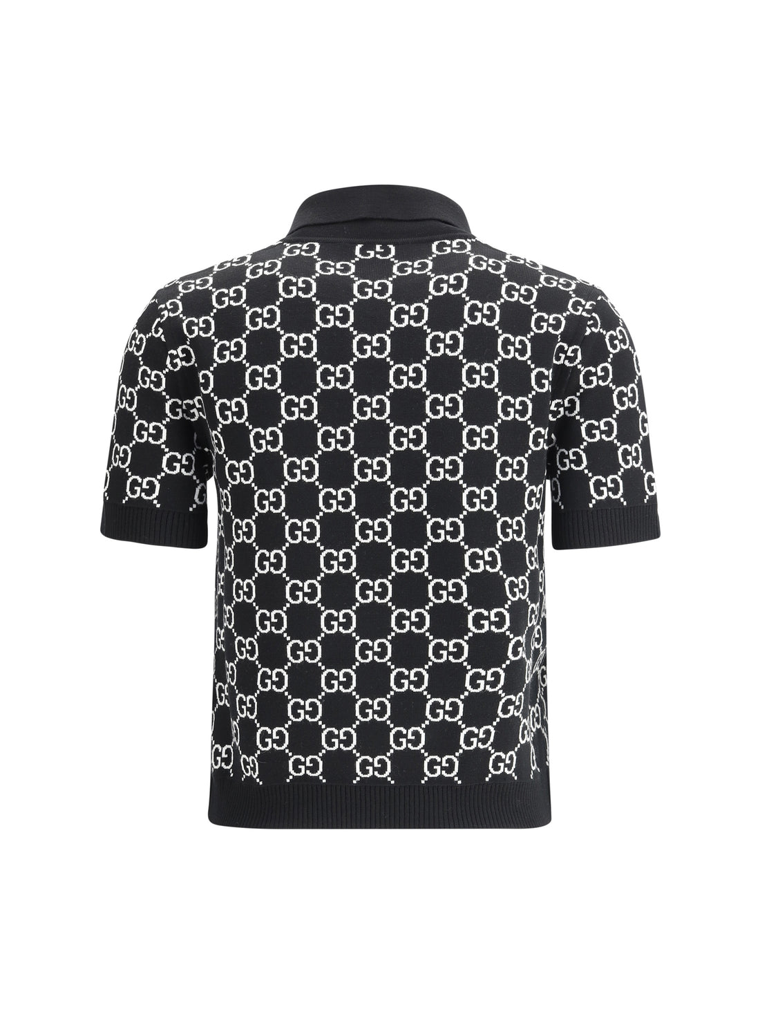 GUCCI M gg wool jacquard polo top 