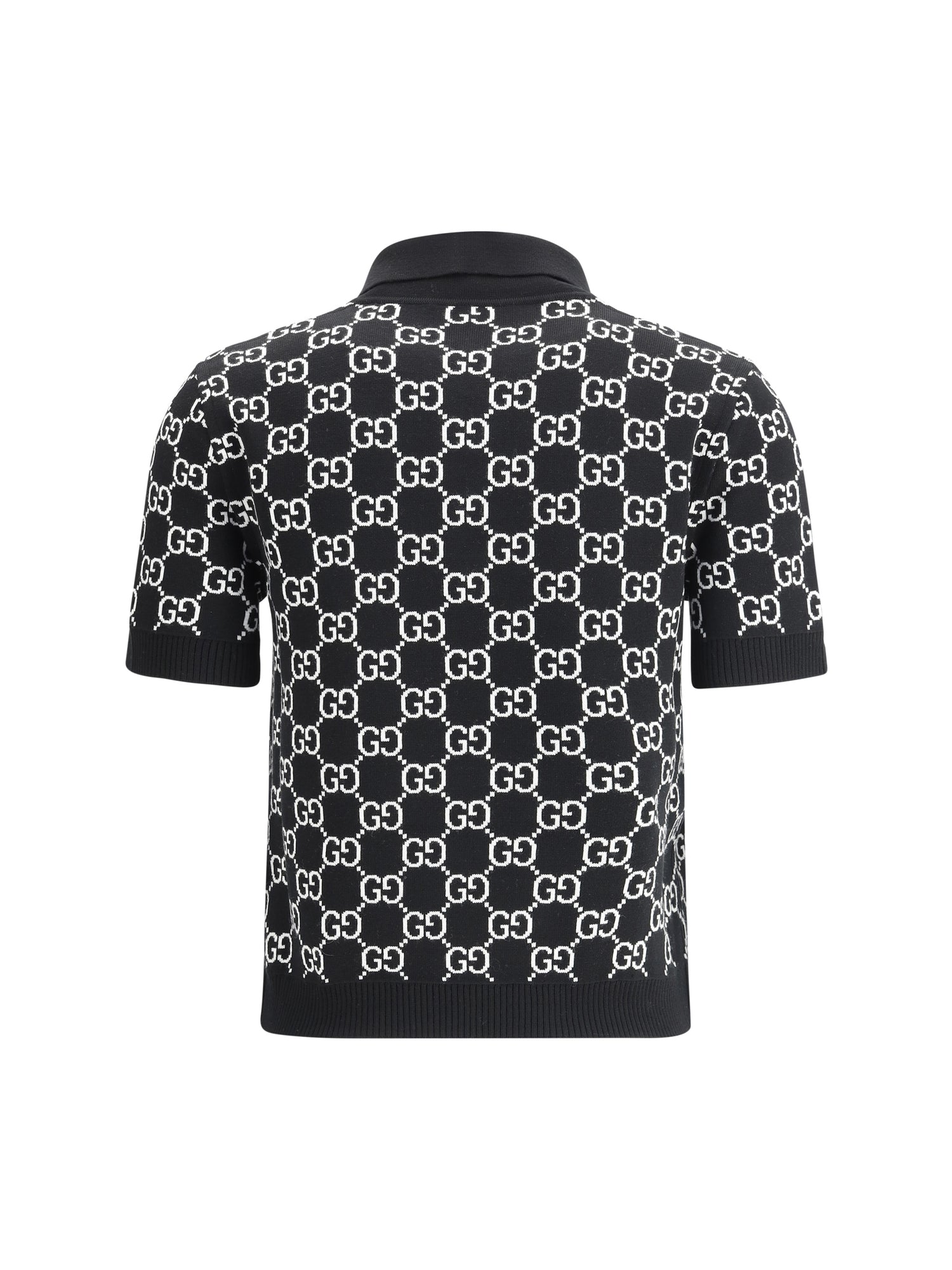 GUCCI M gg wool jacquard polo top 