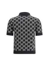 GUCCI M gg wool jacquard polo top 