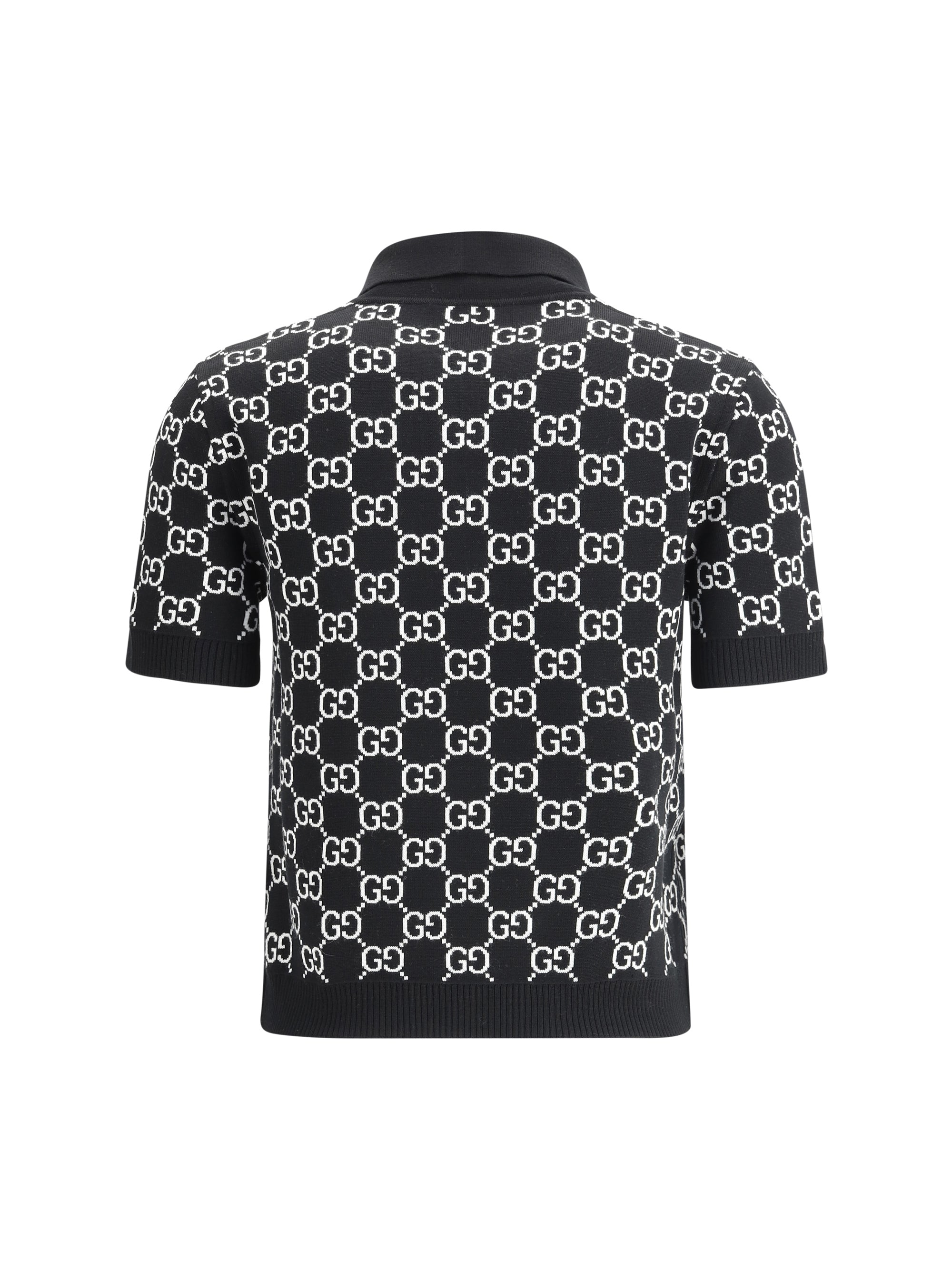 GUCCI M gg wool jacquard polo top 