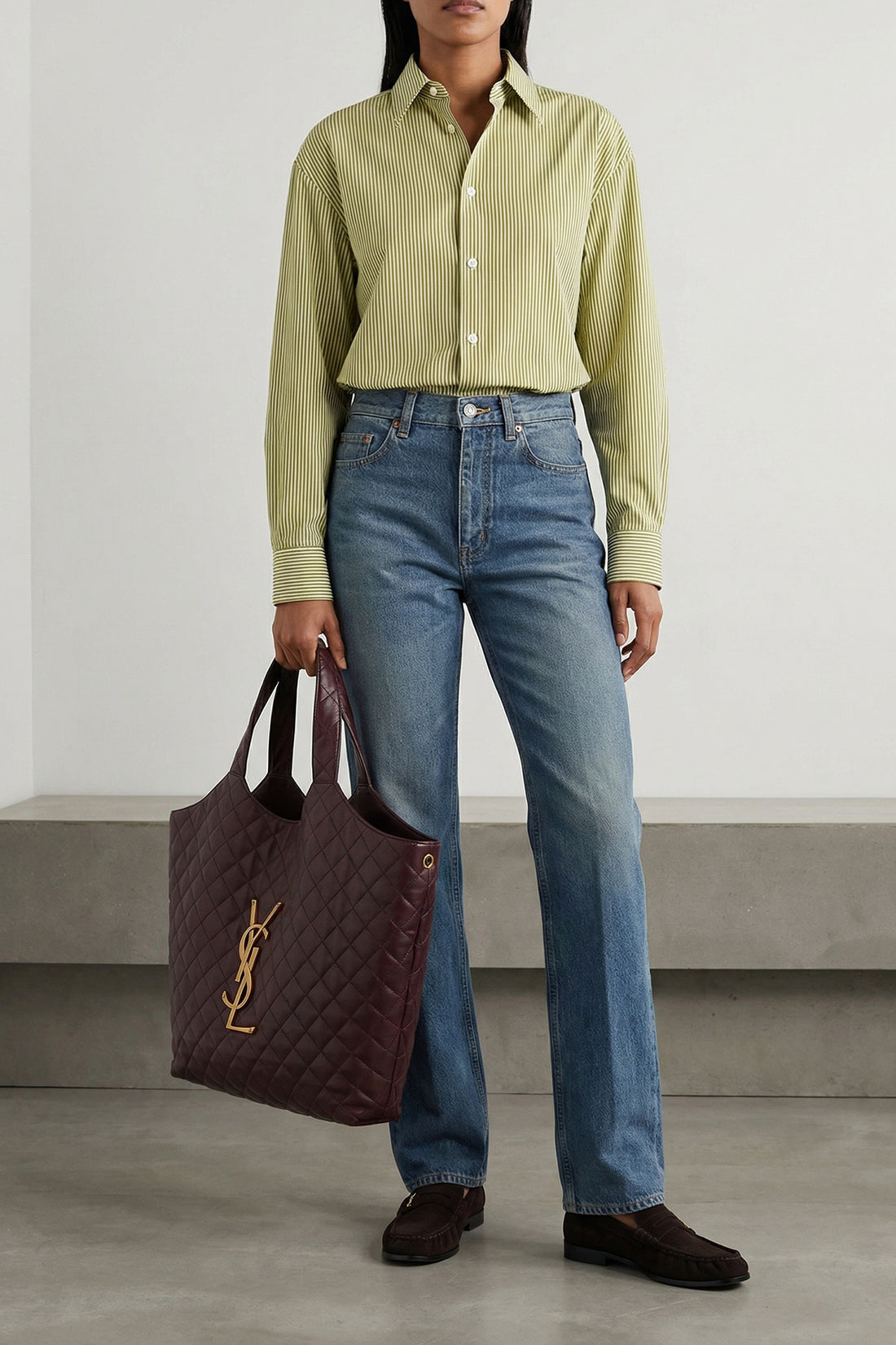 SAINT LAURENT OS icare maxi lamb nappa shopping bag
