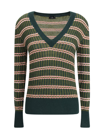 ETRO 42 striped wool sweater