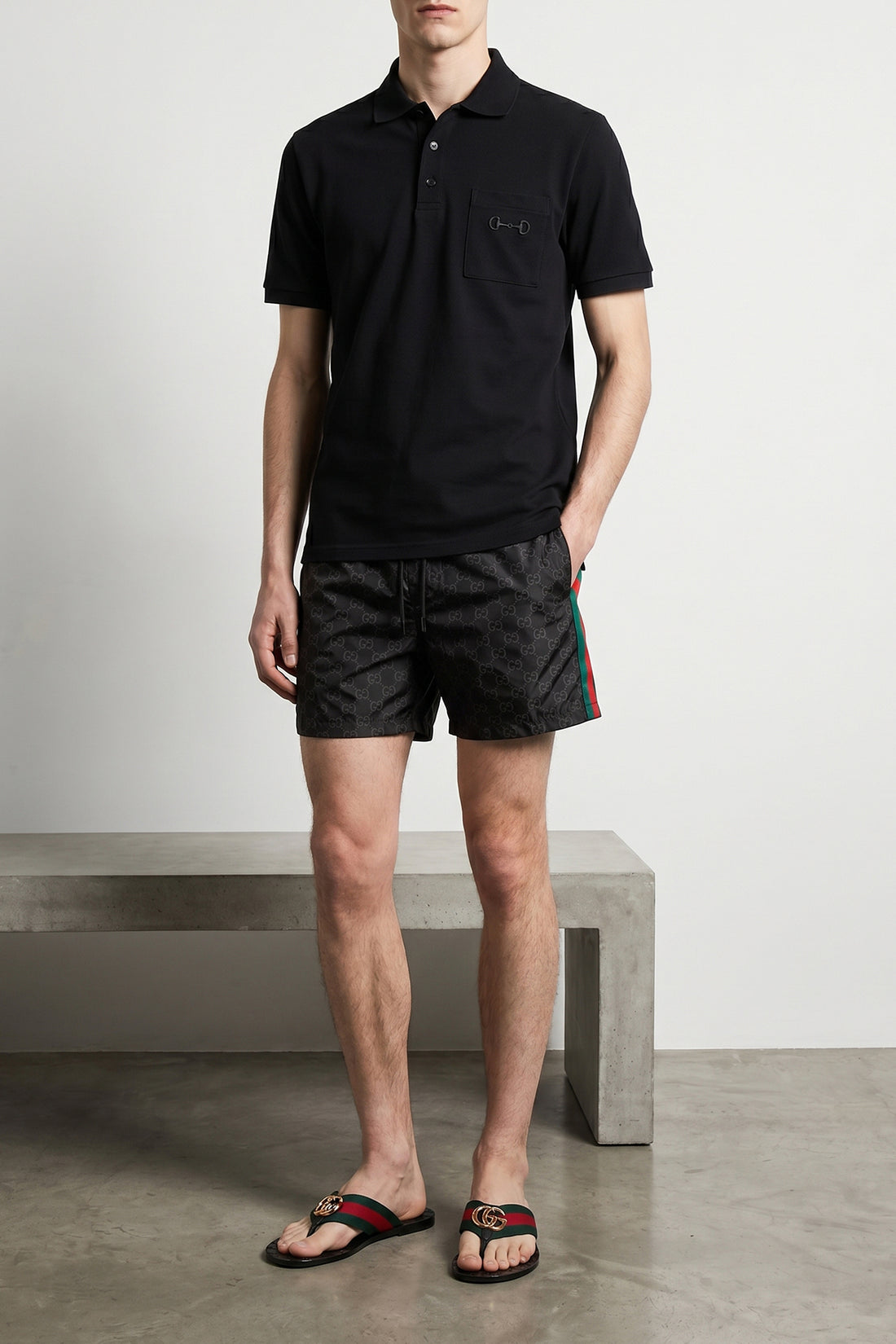 GUCCI 48 nylon swim shorts
