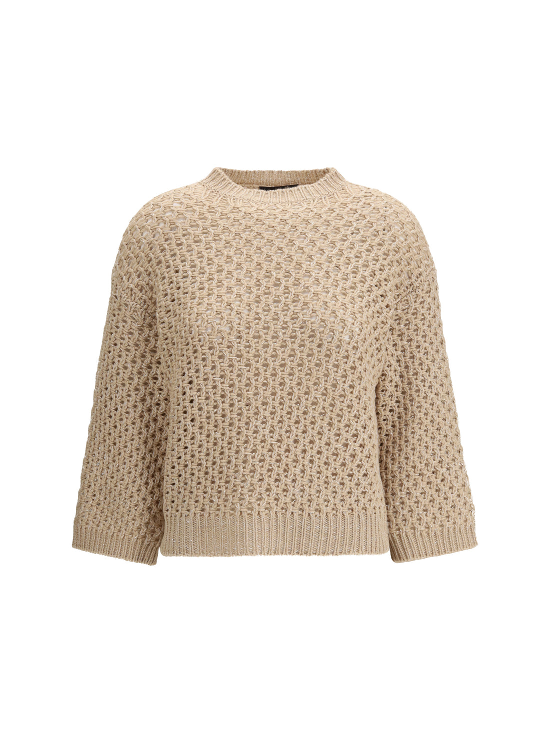 FABIANA FILIPPI 40 jumper crafted from platinum yarn with micro sequins