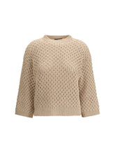 FABIANA FILIPPI 40 jumper crafted from platinum yarn with micro sequins