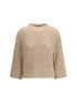 FABIANA FILIPPI 40 jumper crafted from platinum yarn with micro sequins