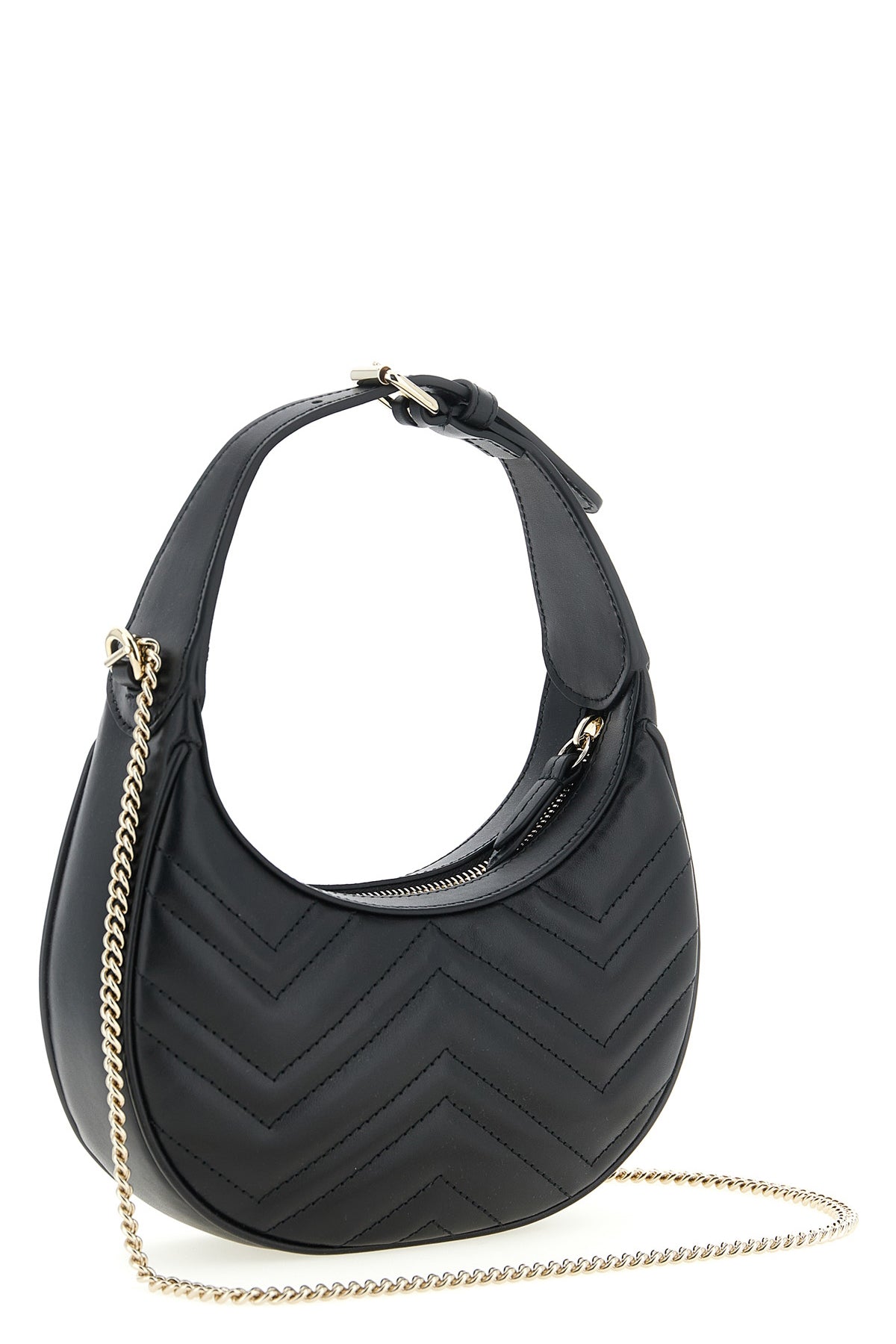small gg marmont shoulder bag in chevron matelassé leather