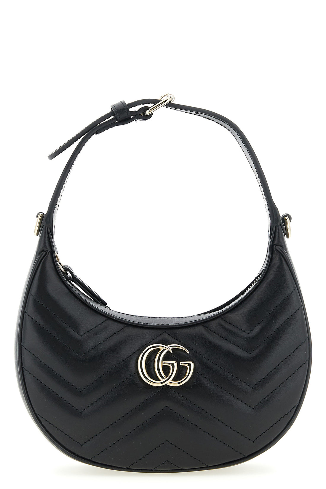GUCCI OS small gg marmont shoulder bag in chevron matelassé leather