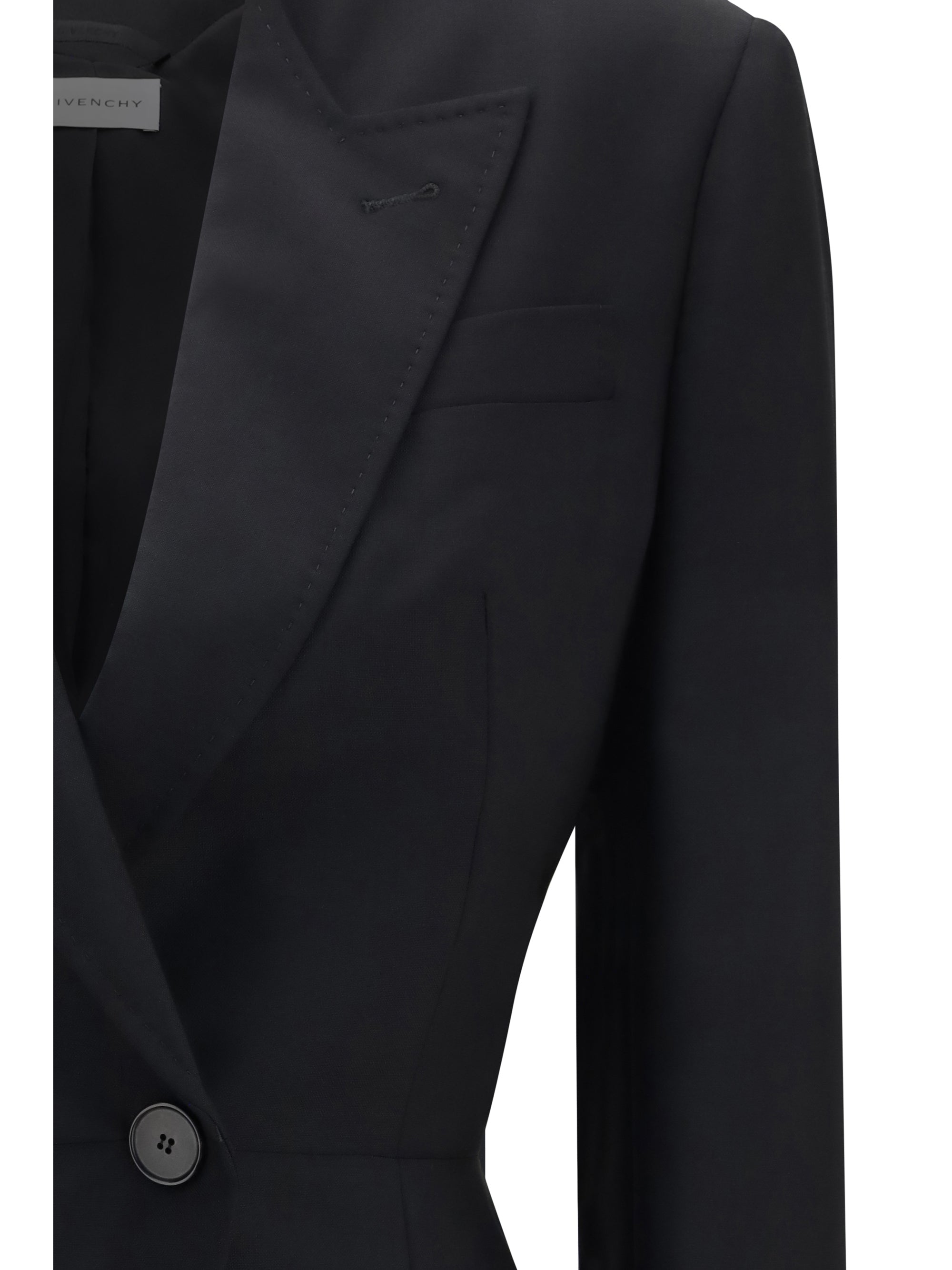cut-out double-breasted blazer