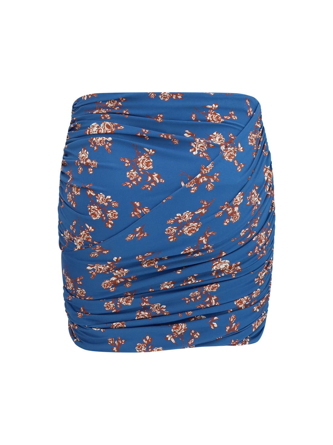 MAGDA BUTRYM 36 draped floral-print swim mini skirt