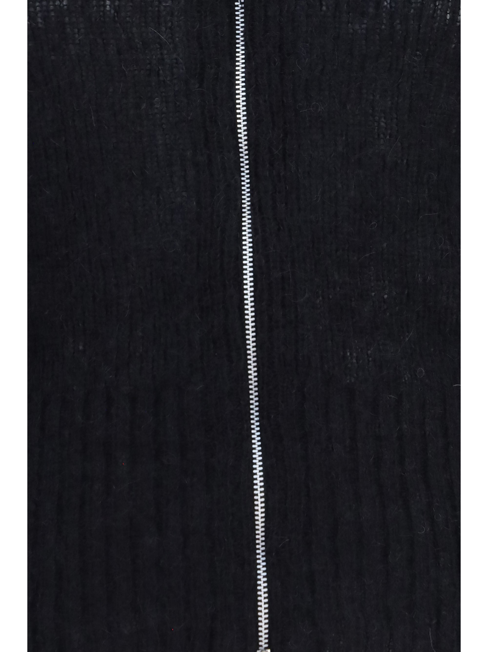 alpaca-blend zip-up hoodie