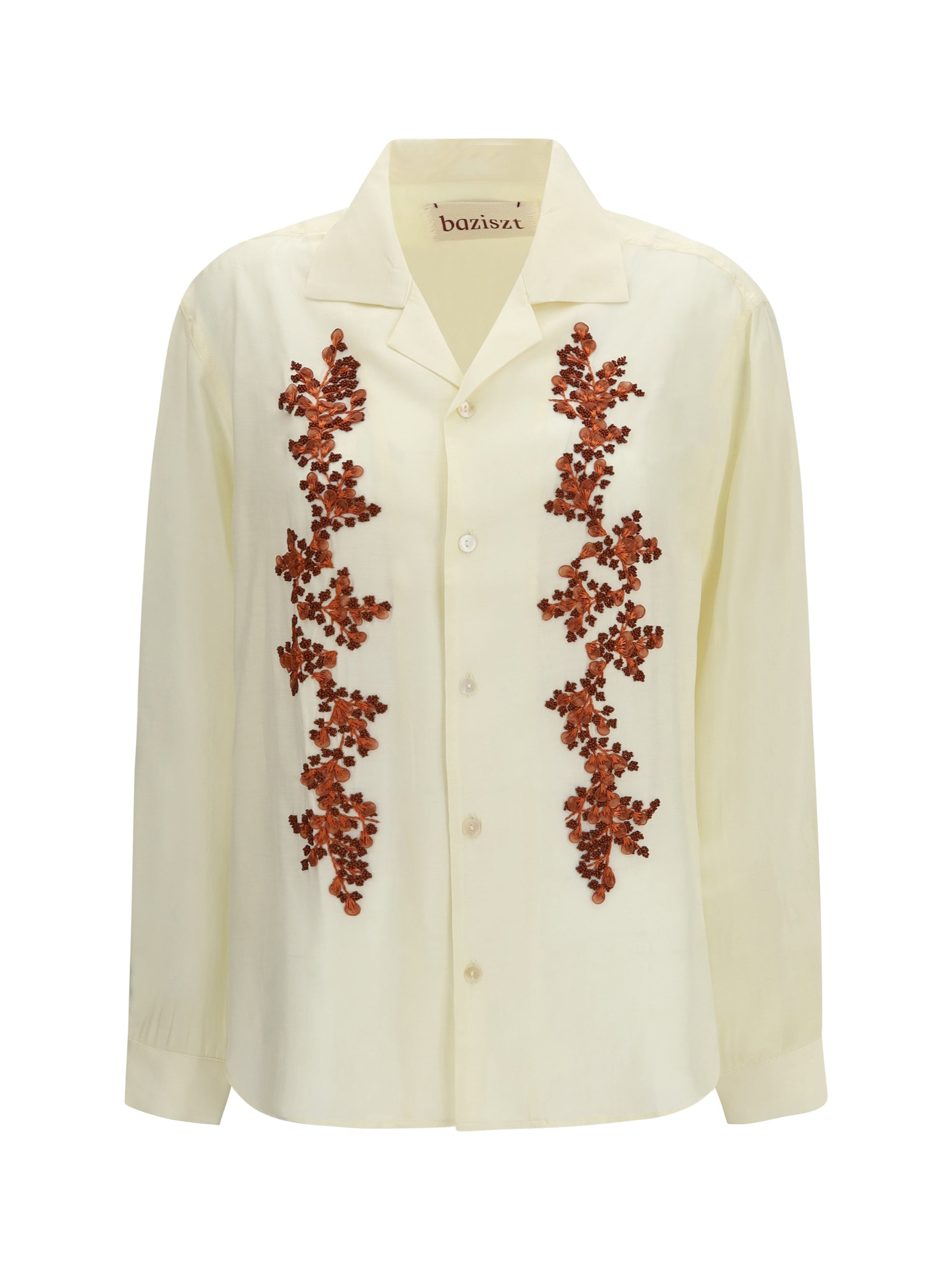 floral embroidered shirt