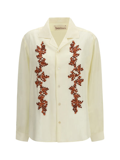 floral embroidered shirt