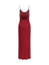 backless knit dress with cassandre chain