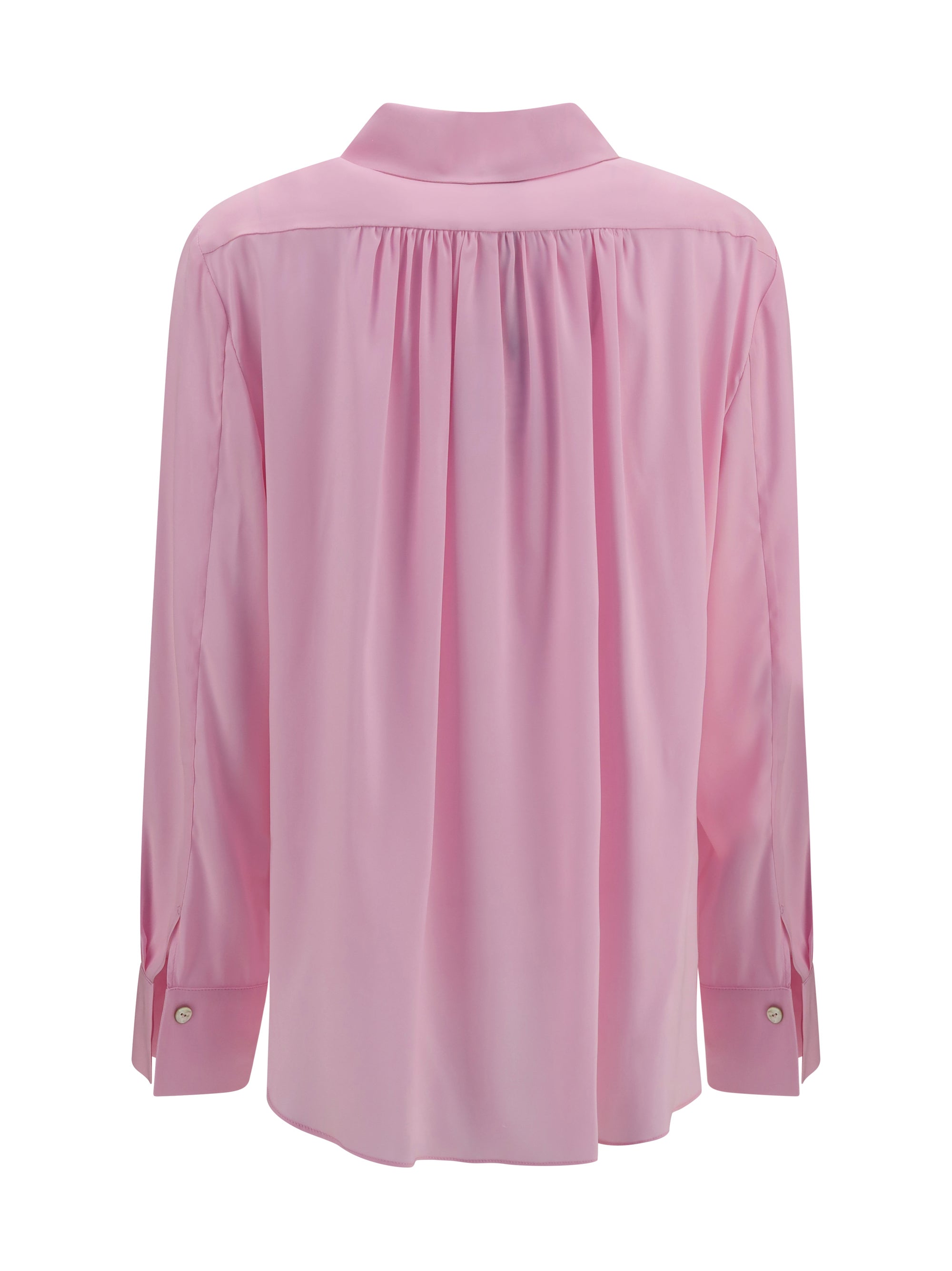 silk shirt with back gathering