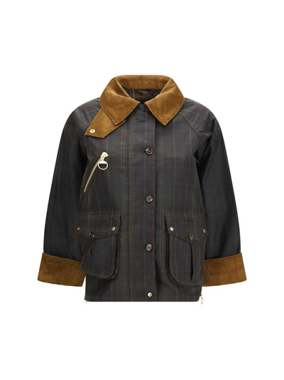 marena check waxed jacket