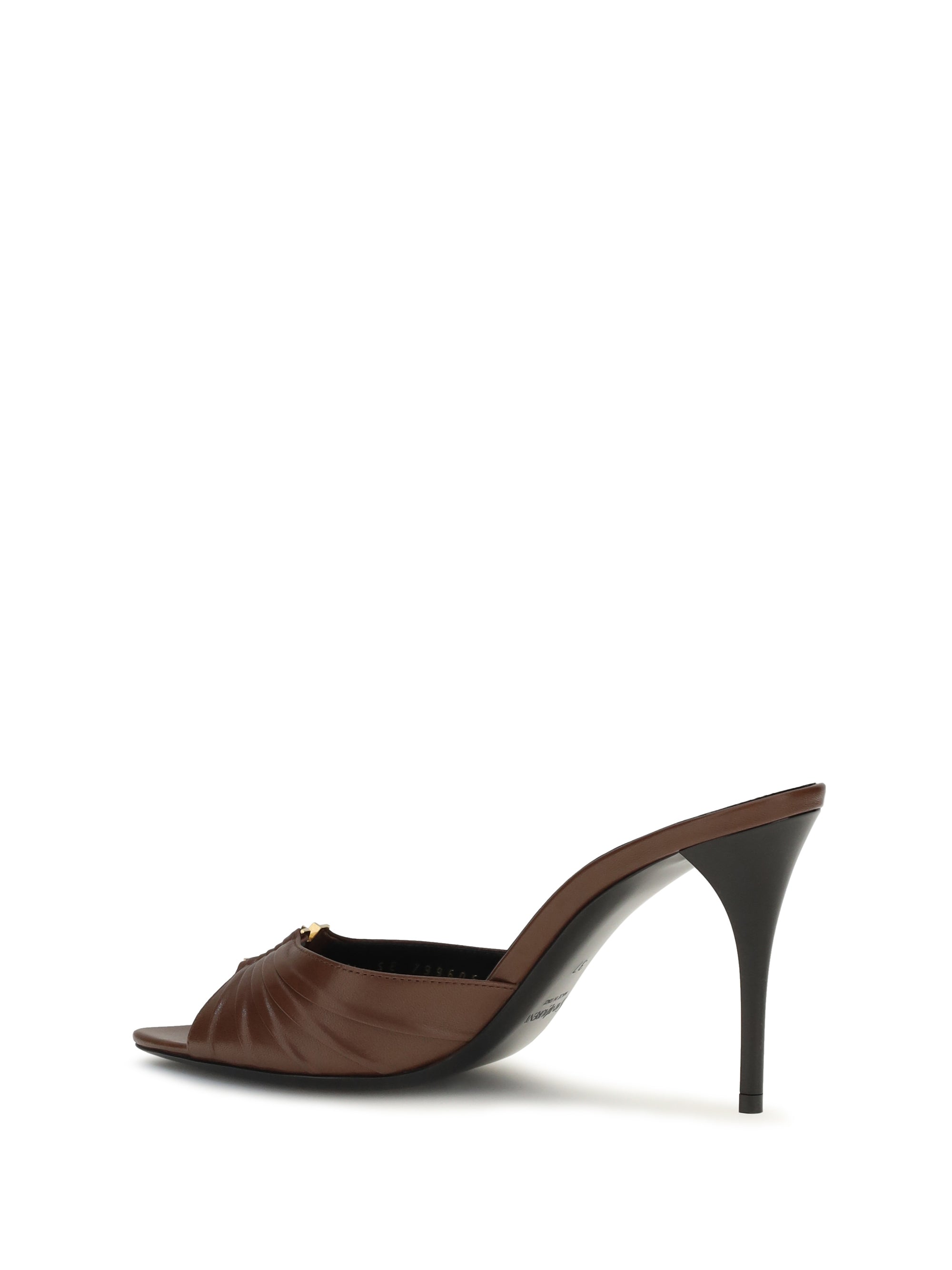 babylone smooth leather mules