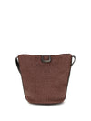 small sartorial bucket bag in raffia