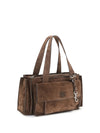 utilitaire shoulder bag in suede calfskin