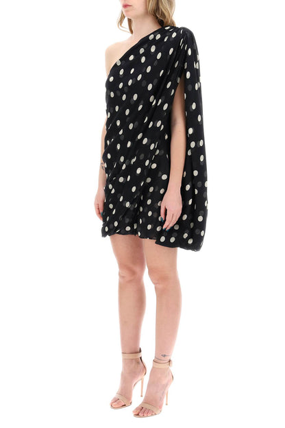 silk polka dot mini dress