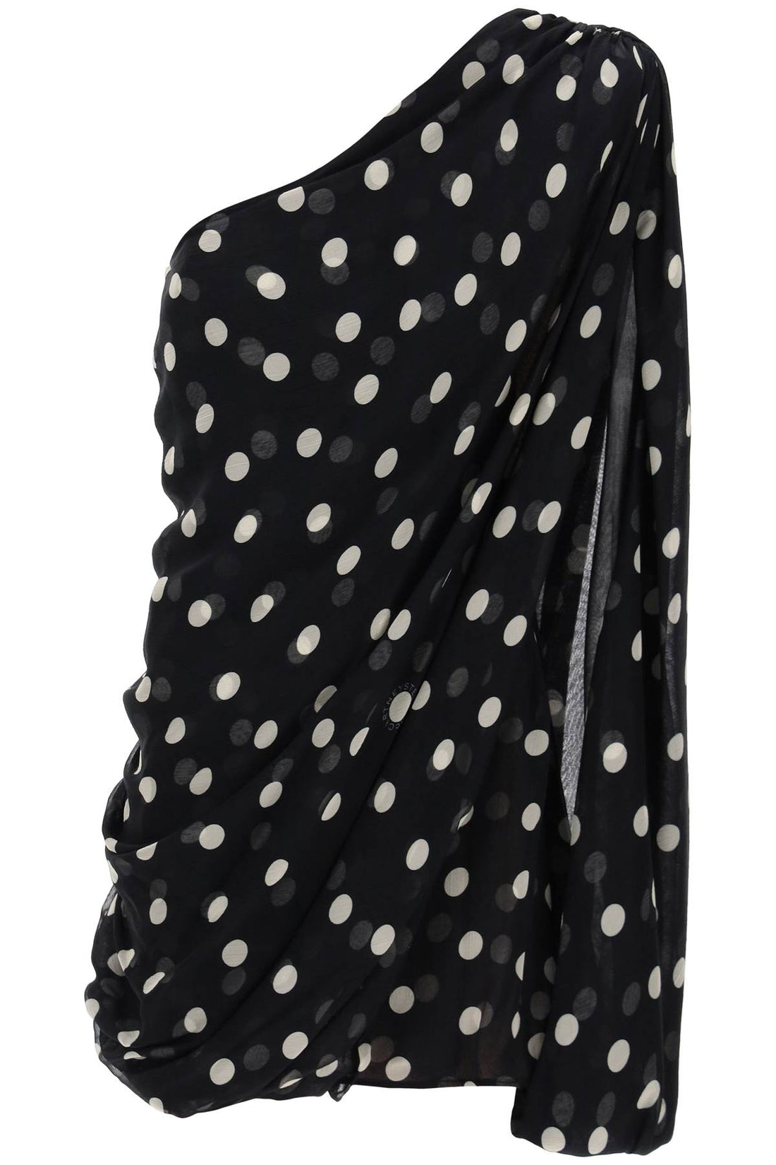 silk polka dot mini dress