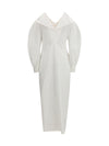 long cut-out chemisier dress