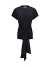 draped-waist jersey t-shirt