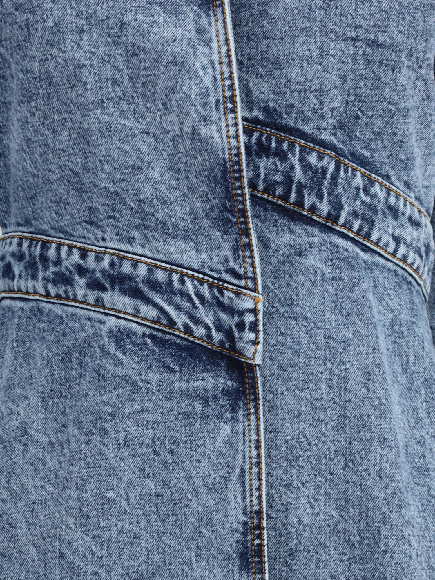 ALAIA 36 long denim spiral trench 