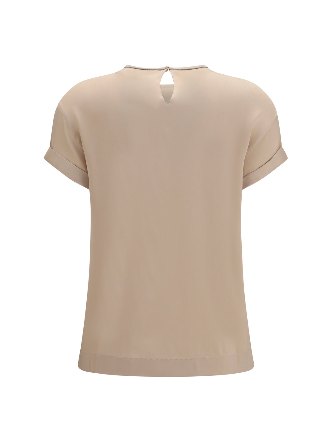 BRUNELLO CUCINELLI L silk blouse with monili chain