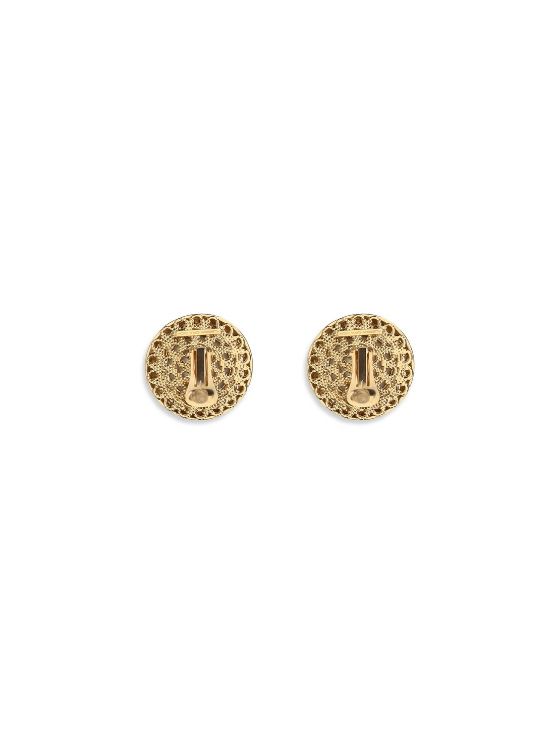 ALESSANDRA RICH OS round crystal clip-on earrings
