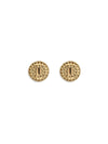 round crystal clip-on earrings