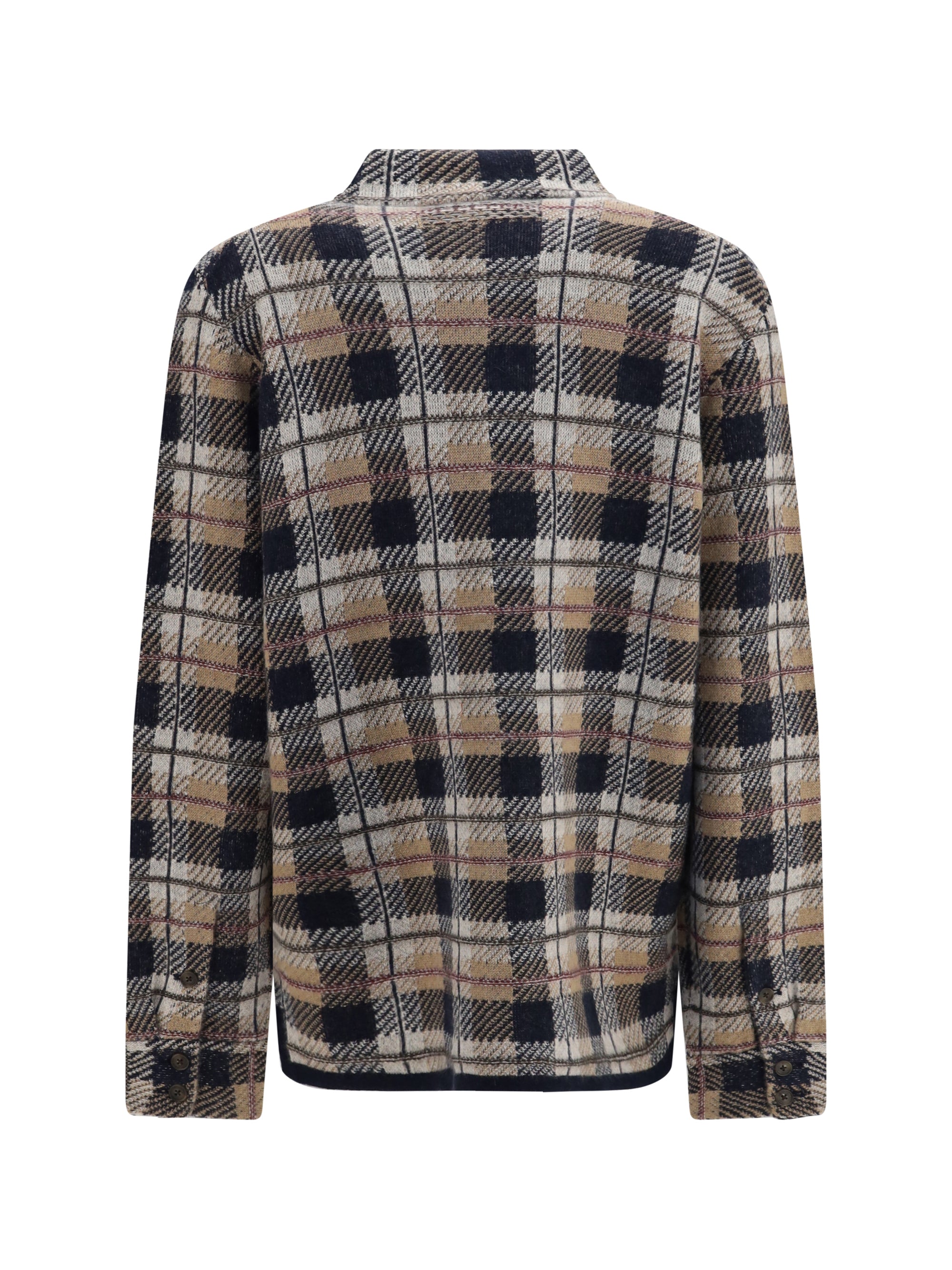 checked cashmere shirt