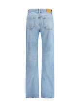 SAINT LAURENT 25 nico low-rise jeans in bahamas denim