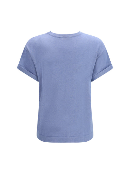 BRUNELLO CUCINELLI L cashmere glitter t-shirt