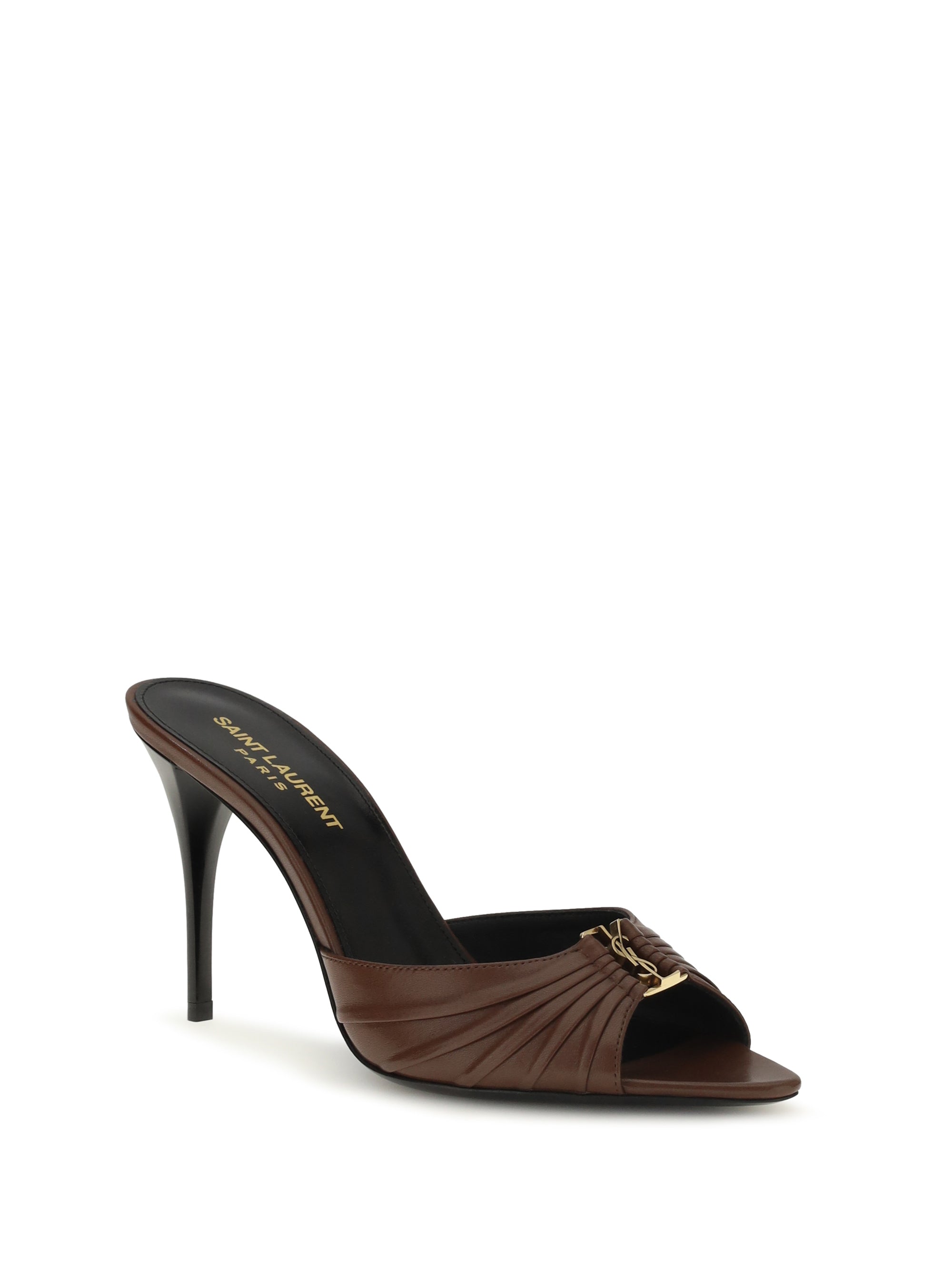 babylone smooth leather mules