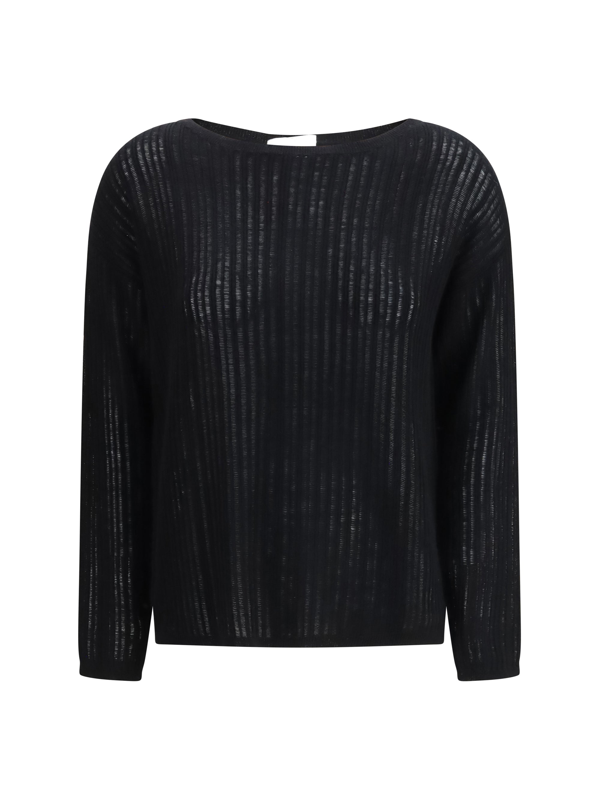 rib-knit crew-neck sweater