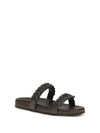 leather sandals with precious braided straps