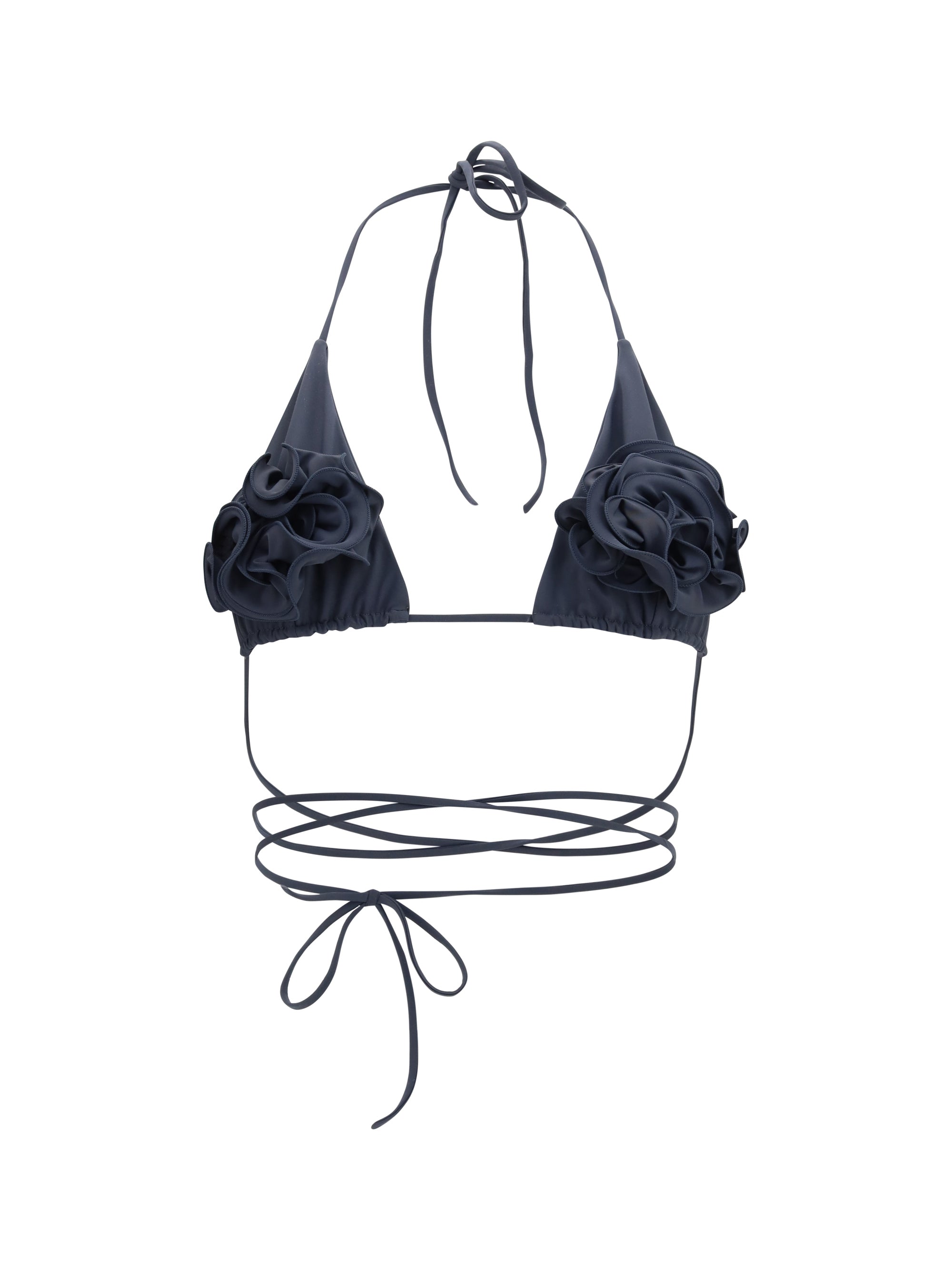 floral strappy triangle bikini top